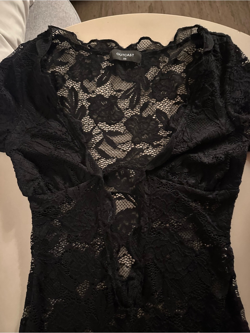 Outcast Clothing Black Maxi Lace Dress - Picture 6 of 6